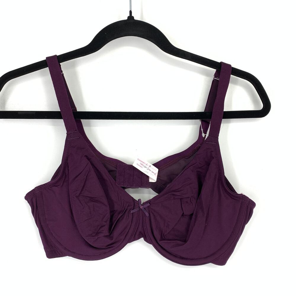 Cacique Bra Women's 38C Lightweight T-Shirt Adjustable Straps Purple *SAMPLE